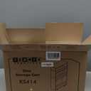 TEAMIX 4 Tier Slim Storage Cart with Handle, Slide Out Storage Rolling Utility Cart Mobile Shelving Unit Organizer Trolley for Small Spaces Kitchen Laundry Narrow Places (Black+Brown, 7-7/8'' W)