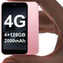 BLKE Max Mini Phone 4G Unlocked Mini Smartphone 4GB+128GB World's Smallest 2000mAh Battery HD Touch Screen Compact Mobile Phone for Kids & Students Cell Phone with Dual SIM Face ID GPS Pink