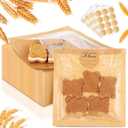 Outus 100 Pcs Cookie Packaging Bags with Seal, 5 x 6 Inch Bakery Pastry Bags with Window, Heat Sealable Grease Resistant Paper to Go Bake Sleeves for Gift Giving Donut Bread Sandwich (Brown)