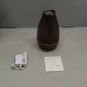 HealthSmart Essential Oil Diffuser, Cool Mist Humidifier and Aromatherapy Diffuser with 500ML Tank Ideal for Large Rooms, Adjustable Timer, Mist Mode and 7 LED Light Colors, Brown