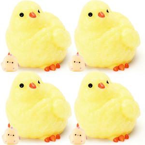 2 x 8Pcs Taba Chick Squishy Toys - Kawaii Chicks Mochi Squishy Sensory Toys for Kids, Cute Fufu Stress Relief Fidget Toys, Handmade Chicken Taba Toys, Soft Pull & Stretch Toys for Kids & Adults