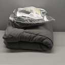 Sweet Home Collection 5 Piece Comforter Set Bag Solid Color All Season Soft Down Alternative Blanket & Luxurious Microfiber Bed Sheets, Gray, Twin