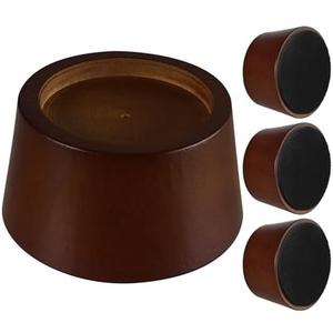 OneDream Wood Bed Furniture Risers Blocks - 2 inch Set of 4 Bed Risers, Heavy Duty Solid Wood Round Risers, Sofa Riser with Non-Slip Pad, Create Storage Space and Easy Cleaning for The Sweeper