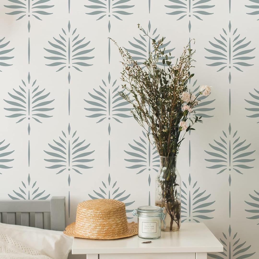 STENCILIT Fern Wall Stencil for Painting - Wall Stencils for Painting Large Pattern, Modern Large Wall Stencils