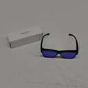URUMQI Polarized Sunglasses Fit Over Glasses for Men Women, Oversized Square Sun Glasses UV400 Protection Shades (23 Matte Black Frame/Blue Mirrored Lens)