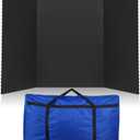 Paterr Trifold Poster Board with Storage Bag, Hook and Loop Fabric, Foldable 3 Panel Presentation Board for Science Fair and Exhibitions(Black,72 x 36 Inch)