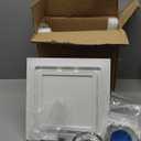 Gopper 12" Ultra Quiet Bathroom Exhaust Fan with 6500K LED Light, 1.0 Sone 120 CFM, 10x10 Mount, 1500 LM Ceiling Ventilation Fan, Energy Efficient (6500K LEDW)