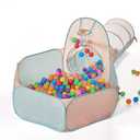 UTEX 3 in 1 Pop Up Play Tent with Tunnel, Ball Pit for Kids, Boys, Girls, Babies and Toddlers, Indoor/Outdoor Playhouse