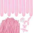 ZBYDNG Light Pink Long Balloons Premium 260 Twisting Animals Magic Balloons for Birthday Kids Wedding Party Supply 100pcs