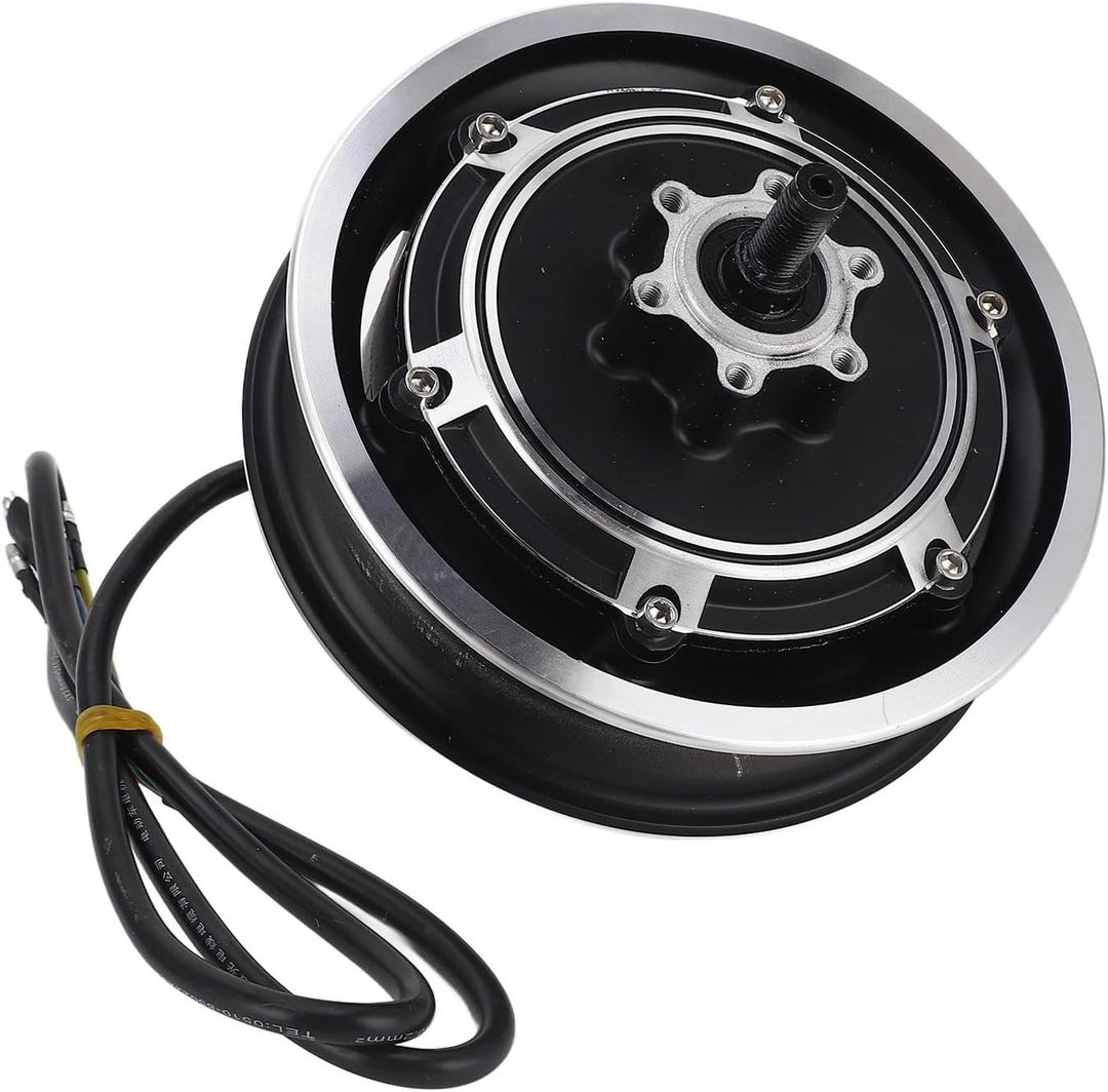 10 Inch Electric Scooter HUB Motor, 48V 1000W Noiseless Electric Brushless Disc Brake Hub Motor Aluminum Alloy Wheel Hub Motor for Electric Bikes, Electric Scooters, Folding