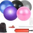 9 Inch Exercise Pilates Mini Yoga Balls Barre for Home Stability Squishy Training Physical Therapy Improves Balance with Inflatable Straw(5 PCS)