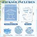 FYSUIMU 12Pcs Bachelorette Hangover Bags Last Toast on The Coast Drawstring Storage Bags with Gift Tags Blue White Bachelorette Party Favor Bag Kit for Coastal Beach Bach Party Supplies