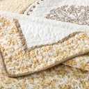 5PCS Tree of Life Quilt Set 100% Cotton Embroidery Bedspread Lightweight Coverlet Set with 2 Throw Pillow Covers for King Size Bed All Season Use, King - 5PCS
