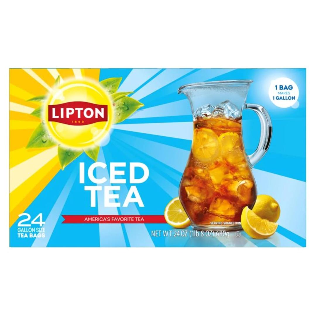 Lipton Unsweetened Iced Tea Bags, Gallon-Sized Zero Calories, 24 Total Tea Bags (24 Count (Pack of 1))