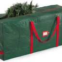 Zober Large Christmas Tree Storage Bag  Fits 9 Ft Artificial Trees  Plastic, Waterproof Christmas Tree Bag For Storage Box For Xmas  Strong, Durable Handles  Label Card Slot  Green