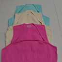 OQQ Women's 3 Piece Bodysuits Sexy Ribbed Strappy Square Neck Sleeveless Tummy Control Tank Tops Bodysuits Rose Mint green Beige Size L