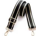 S-Jacorry Purse Strap Replacement Crossbody Wide Shoulder Strap Adjustable Canvas Straps Handbag Strap Replacement Belts (Gold Buckle-162)