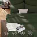 CozyLux Full Size Comforter Sets Olive Green, 7 Pieces Bed in a Bag, Green Comforter Full Size, All Season Bedding Sets with Stitch Quilted Comforter, Flat Sheet, Fitted Sheet, Pillowcases