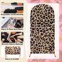 Tingjoo 3 Pcs Leopard Theme Party Cheetah Print Arch Cover Backdrop Spandex Stand Fitted Arch Cover, 4ft 5ft 6ft Photo Background Props Birthday Decor(Black Pink), 1.6 x 4ft, 2.1 x 5ft, 2.6 x 6ft