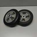 2 Pack 8 Inch Solid Rubber Replacement Wheels, Flat Free Hand Truck Tires with 5/8" Axle, Hand Truck Replacement Wheels for Cart, Wagons, Wheelbarrow, Dolly, Trolley, 330 lbs Max Load