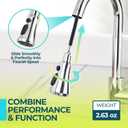 VFAUOSIT Kitchen Faucet Head Replacement with 9 Adapters, 3-Mode (Aquablade) Pull Down Kitchen Sink Faucet Sprayer Head for Moen, Delta, Kohler Faucets, Sink Faucet Spray Nozzle, Chrome Faucet Head