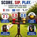 Cornhole Scoreboard with Drink Holders and Magnetic Bottle Opener