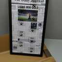 Americanflat 11x22 Newspaper Frame with Polished Plexiglass - Display for Assorted Media Articles - Signature Collection - Modern Picture Frame for Wall Display - Black