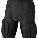 5-Pad Football Compression Girdle/Shorts, Football Padded Shorts, Football Girdle Hip and Thigh Protector M