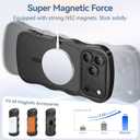 3 x for iPhone 17 Pro Max Case: [Cute Wave Frame][Fit for MagSafe] Military Drop Shockproof Protection, Camera Protective Glossy Slim Magnetic Wavy Phone Cover for Women Girls 6.9'', Clear/Black