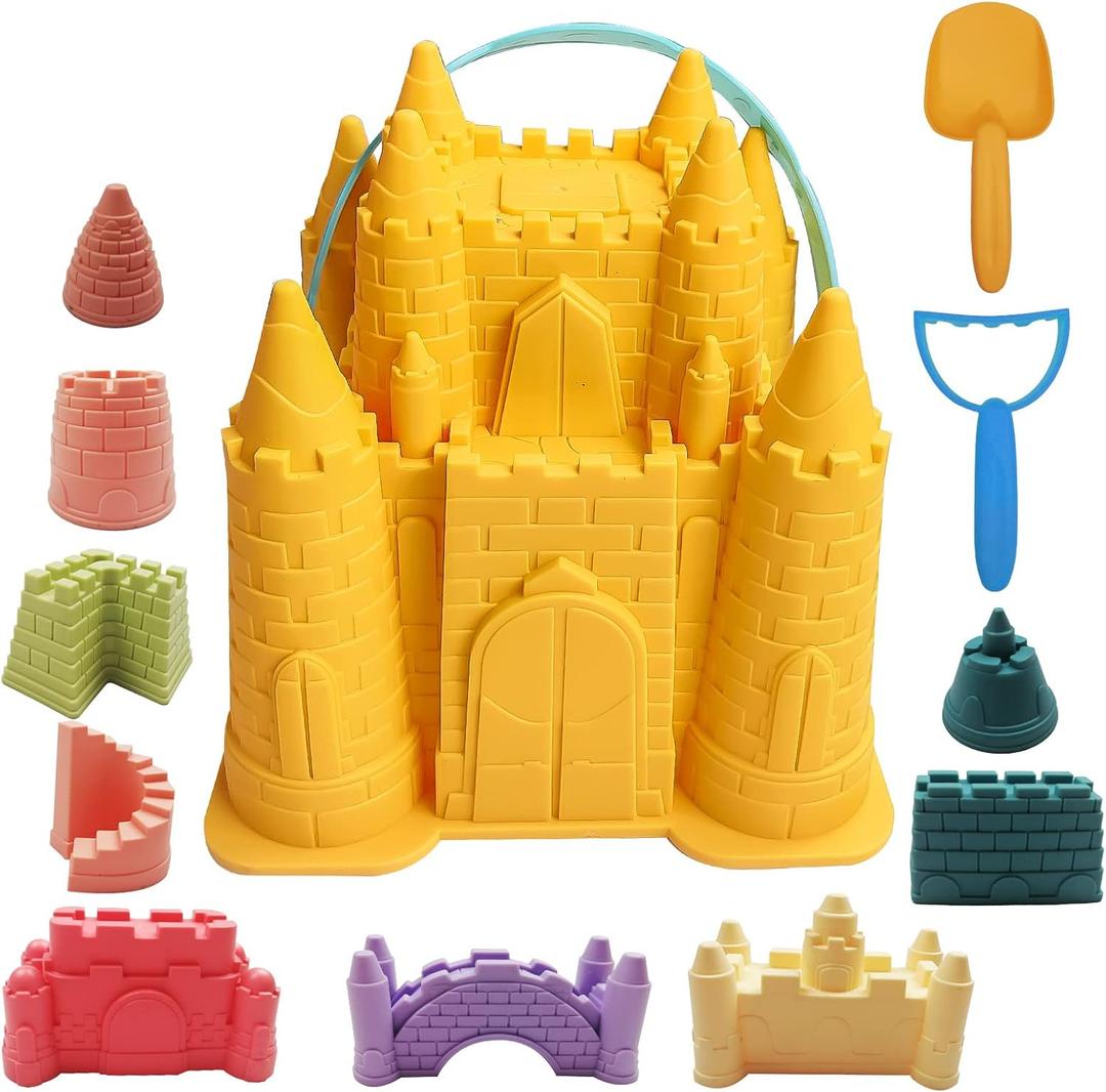 IOKUKI Beach and Sand Castle Kit, 12 PCS Sand Toys for Kids Outdoor with Sand Castle Bucket, Molds, Rake and Shovel, Great Toys for Beach IOKUKI Beach and Sand Castle Kit, 12 PCS Sand Toys for Kids Outdoor with Sand Castle Bucket, Molds, Rake and Shovel, Great Toys for Beach