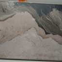 Large Framed Sage Green Wave Textured Living Room Canvas Wall Art, 48"L x 24"W
