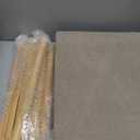 Foldable Foot Stool Ottoman, Modern Foot Rest with Bamboo X Legs & Thick Foam Cushion, Folding Foot Stools Small Padded for Bedroom Living Room, Footstool for Chair Couch (Natural - Brown)