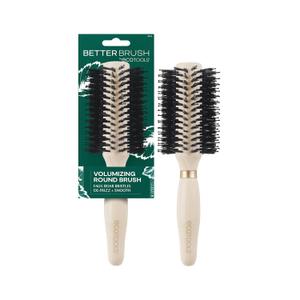 EcoTools Volumizing Round Hairbrush, Achieve Full Blow Out, Heat Resistant For Easy Blow Drying, Vegan Bristles Tame Frizz & Smooth Hair, Made With Renewable Bamboo, Cruelty-Free, 1 Count