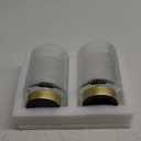 2 Pack Battery Operated Decorative Aesthetic Lamp with Timer for Dorm/Office/ Patio/Bedside/,Small Cordless Table Lamps with LED Warm Bulb for Shelf/Coffee Table/Entryway/ Mantle/Dresser Decor(Clear)