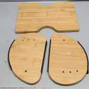 Amazer Bamboo Foot Rest for Under Desk at Work, 2-in-1 Reversible Rocking Footrest Adjustable Foot Stool, Ergonomic Footrest for Under Gaming Desk, Feet Support Leg Footstools for Home Office