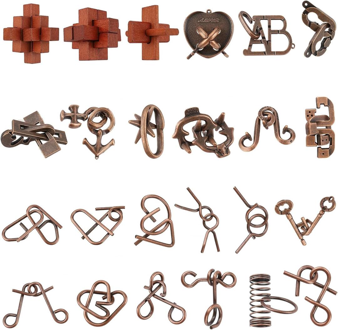 Easter Egg Fillers For Teens Adults, 24Pcs Easter Egg Stuffers Brain Teaser Puzzles 3d Puzzle Easter Basket Stuffers For Teen Easter Gifts For Kids Aged 6+