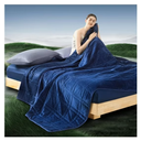 King Size Weighted Blanket 40lb(88''x104'' , Dual-Sided), Reversible Cozy Warm Velvet & Cooling Tencel Fabric King Weighted Blanket for Adults & Couples All Season Use - Carry Bag Included, Navy Blue