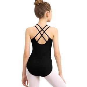 QZSH Camisole Leotard for Girls Dance Crisscross Back,Double shoulder straps 8-10Y