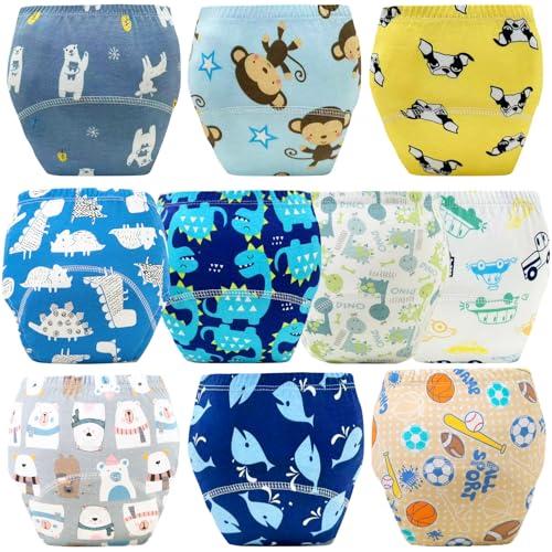 Upairy Training Pants for Girls Boys, Toddler Potty Training Underwear, Leakproof Reusable Kid Confident Panties, Children's Potty Underwear 100% Cotton for 2T-6T(10PCS, Medium)