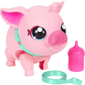 Little Live Pets My Pet Piggly The Toy Pig, Interactive Walking Pig Toy with 25+ Sounds and Detachable Leash, Pigs Toys for Kids of Ages 5+