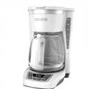BLACK+DECKER 12-Cup Digital Coffee Maker, CM1160W, Programmable, Washable Basket Filter, Sneak-A-Cup, Auto Brew, Water Window, Keep Hot Plate, White