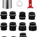 12 Pull Down Kitchen Faucet Head Adapter Kits,Multiple Sink Spray Head Adapters Compatible,Includes Only Accessories,Faucet Nozzle Not IncludedNozzle Hose Connector Brushed Nickel