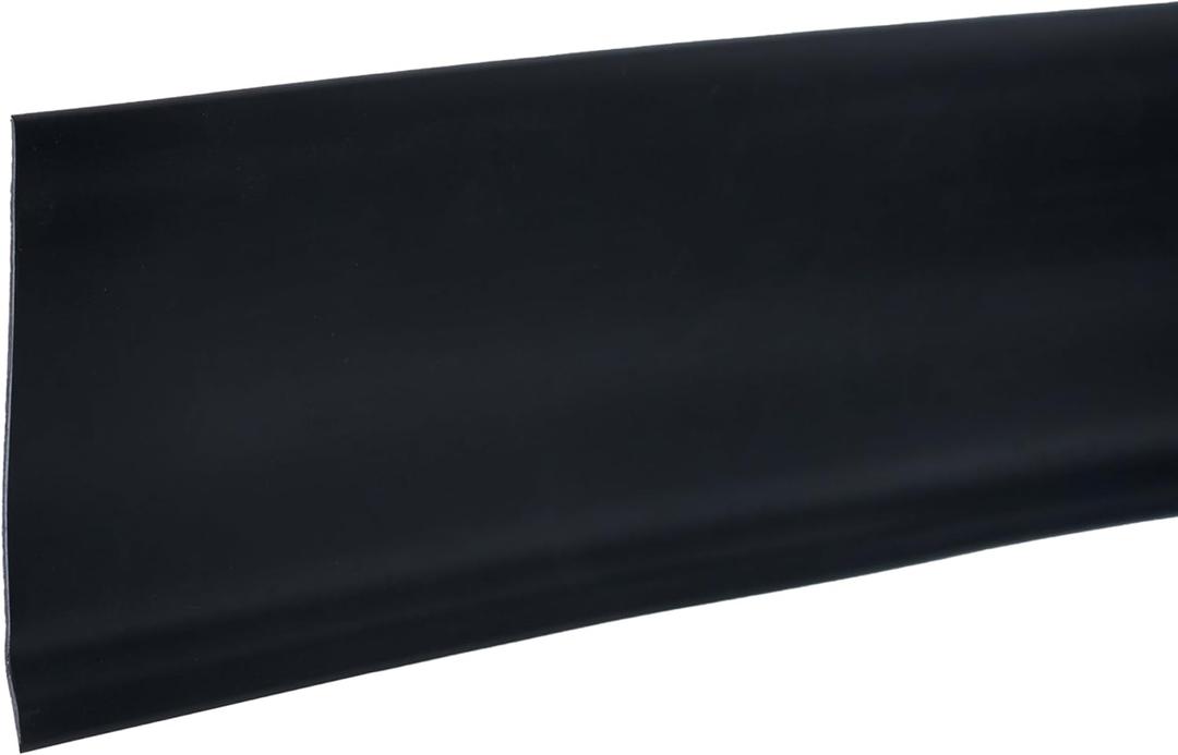 M-D Building Products 4-Inch x 120-Feet Dry Back Vinyl Wall Base, Flexible Dry Back Vinyl Trim with Toe - Easy Install Molding Trim for Floors, Baseboards, Bulk Roll, Black (75457)