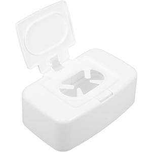 Refillable Plastic Wipes Dispenser Box with Lid Portable Wet Tissue Holder for Baby and Adult Use Non-Slip One-Hand Operation Storage for Living Room Kitchen Bathroom Bedroom