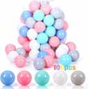 LANGXUN 100 Soft Plastic Ball Pit Balls for Kids, Gift for Baby Toddler Birthday Christmas, Ball Pit Play Tent, Baby Kiddie Pool Water Toys, Party Decoration, 2.2"