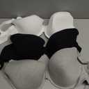 Fruit of the Loom Womens Smooth Cotton T-Shirt Bra - Ultra-Soft, Flexible, and Invisible Under Tees (38DDD), Gray, Black, White