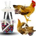 Reusable 3D Chicken Diapers for Indoor Chickens  Leak-Proof 3D Pouch with Replaceable Bag, Adjustable Straps & Cross-Back Design, Fit for Hens and Roosters(Plastic Bags not Included)