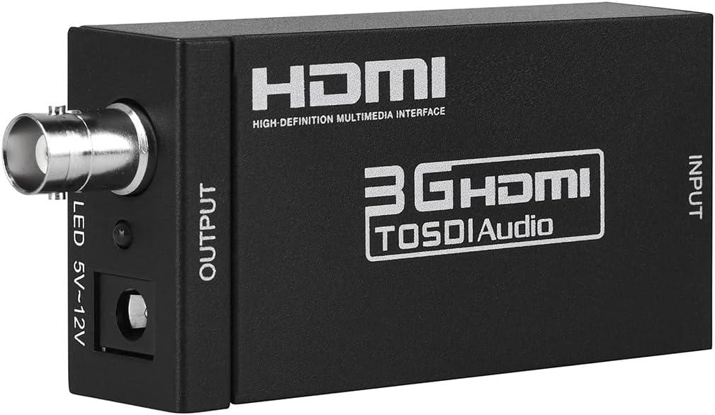 Groza HDMI to SDI Converter, HDMI to SD-SDI HD-SDI 3G-SDI Audio Video Adapter,Support 1080P 1080I for Camera Home Theater Monitora