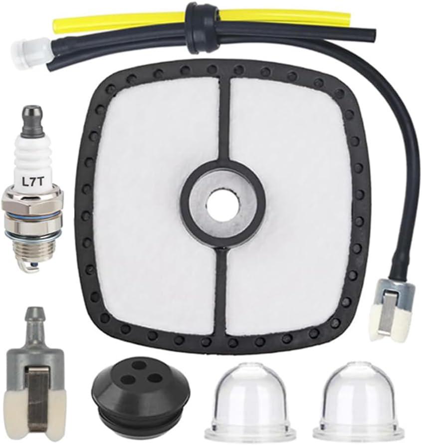 SRM 225 Tune Up Kit For Echo SRM225 GT225 PAS225 PE200 SRM230 SRM210 HC150 PPF210 Weed Eater Trimmer PB250LN PB250 ES250 Blower Includes Air Filter, Spark Plug, Fuel Filter,Fuel Line, Primer Bulb