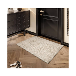 RUGIXE 4x6 Foldable Machine Washable Living Room Area Rug, Machine Washable Anti-Slip Retro Rug, Low-Down Lightweight Chenille Printed Rug, Bedroom, Dining Room